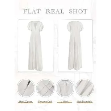 Chic Sleeveless V Neck Jumpsuit - Elegant Women's Fashion