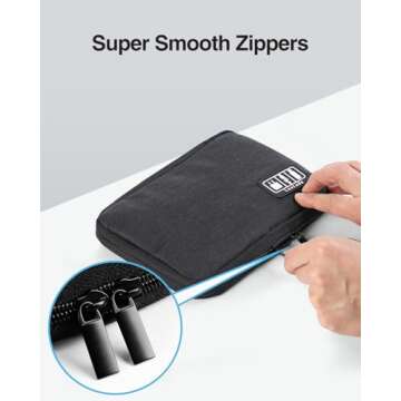 Luxtude Cord Organizer Travel, Cable Organizer Bag, Portable Electronics Organizer, Travel Case for Chargers and Cords, Travel Tech Organizer, Travel Essentials for Cable Storage/Tech Storage