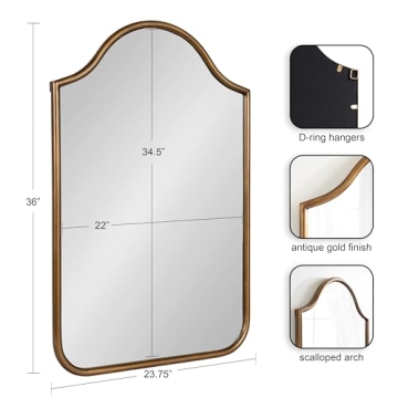 Kate and Laurel Fellows Vintage-Style Wall Mirror