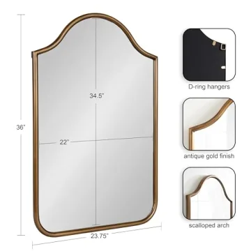 Kate and Laurel Fellows Vintage-Style Wall Mirror