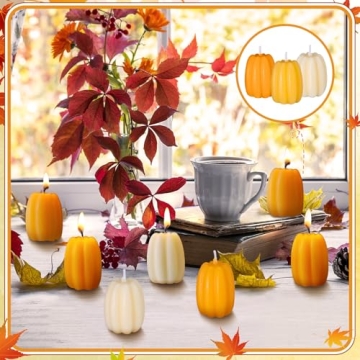 Stylish Pumpkin Shaped Candles for Autumn Decor