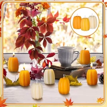 Stylish Pumpkin Shaped Candles for Autumn Decor