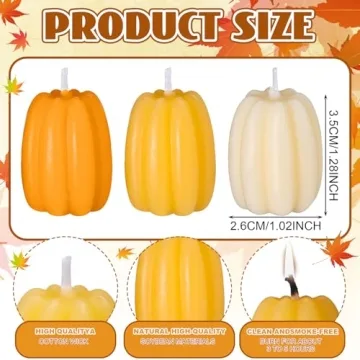 Stylish Pumpkin Shaped Candles for Autumn Decor