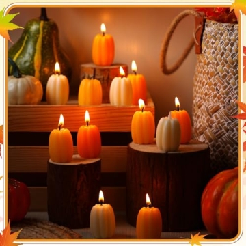 Stylish Pumpkin Shaped Candles for Autumn Decor