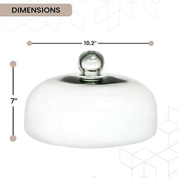 Elegant Acacia Wood Cake Stand with Glass Dome 11.4"