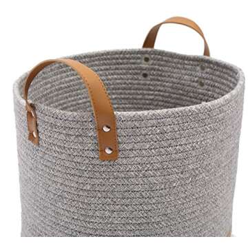 Cotton dog toy basket storage, puppy toy basket, puppy bins, laundry basket blanket storage bin - Pe...