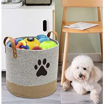 Durable Cotton Dog Toy Basket Storage for Organizing Pets