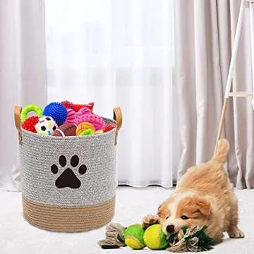 Durable Cotton Dog Toy Basket Storage for Organizing Pets