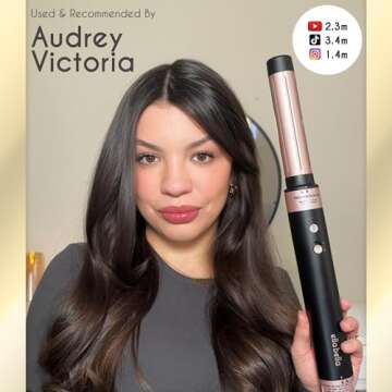 ELLA BELLA® 6 in 1 Professional Hot Air Styler • Powerful Hair Dryer & Straightener Set • Styling Without Heat Damage • Fast Drying Curling Volumizing Straightening • Includes Protective Travel Case