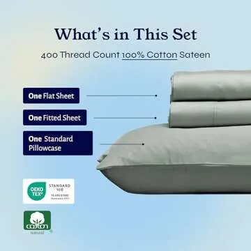 California Design Den Twin Sheets Set - Luxurious Cotton Bedding