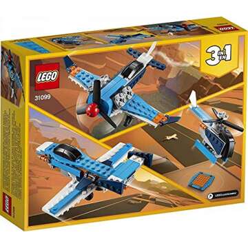 LEGO Creator 3in1 Propeller Plane 31099 Flying Toy Building Kit (128 Pieces)