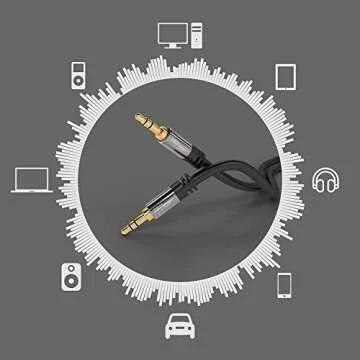 KabelDirekt – Aux Cable, Jack Cord & Audio 3.5mm Cable – 10ft – Available in 1.5-33ft – Suitable for Headphones – Mobile Phone – PC & Laptop Audio – Car – HiFi – Stereo, Black