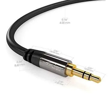 KabelDirekt – Aux Cable, Jack Cord & Audio 3.5mm Cable – 10ft – Available in 1.5-33ft – Suitable for Headphones – Mobile Phone – PC & Laptop Audio – Car – HiFi – Stereo, Black