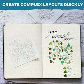 Portable Planner Stencils - Organize with 16 Reusable Templates