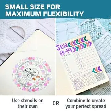 Portable Planner Stencils - Organize with 16 Reusable Templates