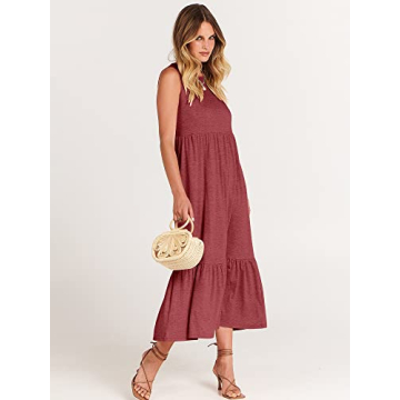 Stylish ANRABESS Women Summer Sundress with Pockets