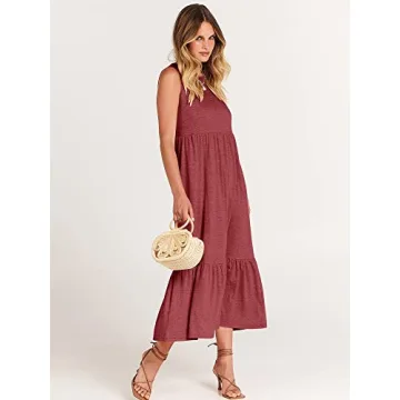 Stylish ANRABESS Women Summer Sundress with Pockets
