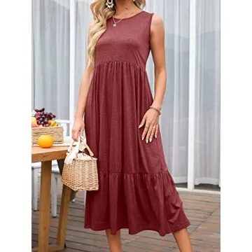 Stylish ANRABESS Women Summer Sundress with Pockets