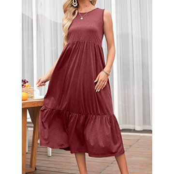 Stylish ANRABESS Women Summer Sundress with Pockets