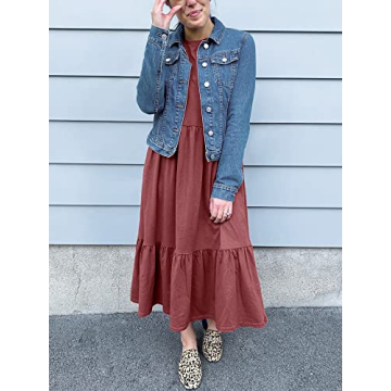 Stylish ANRABESS Women Summer Sundress with Pockets