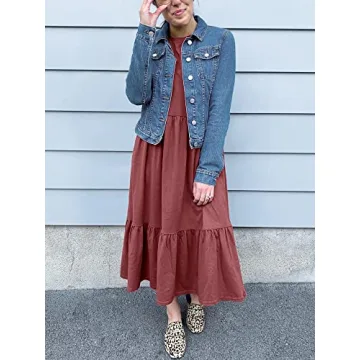 Stylish ANRABESS Women Summer Sundress with Pockets