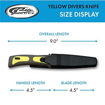 SZCO 9-Inch Dive Knife with Stainless Steel Blade