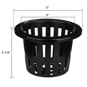Jucoan 40 Pack 4 Inch Net Pots for Hydroponics Gardening