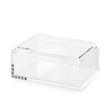 Stylish Huang Acrylic Rectangular Jewelry Box with Lid – Perfect for Organizing Jewelry