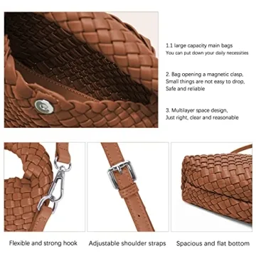 Trendy Women Woven Tote Small Crossbody Bag for Every Occasion