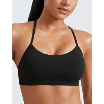 CRZ YOGA Butterluxe Women’s Yoga Sports Bra - Comfort Fit