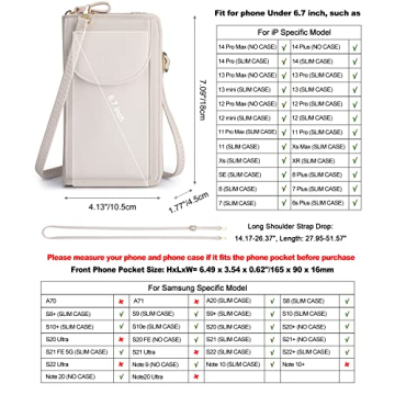 S-ZONE RFID Blocking Phone Purse Women Stylish Secure