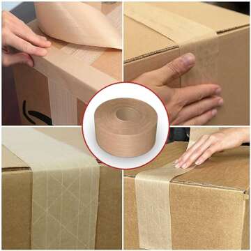 GGR Supplies Water Activated Gummed Tape - Eco-Friendly Seal