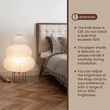 Elegant Japanese Paper Floor Lamp for Ambient Lighting