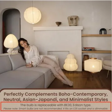 Elegant Japanese Paper Floor Lamp for Ambient Lighting