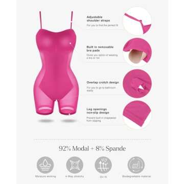 Popilush Cocktail Dress - Summer Dresses for Women 2025 - Spaghetti Straps Shapewear Mini Dress Party Club Going Out Bodycon Pink