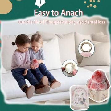 BOVVSKY Bunnylulu Adorable Plush Keychain in Tin Box