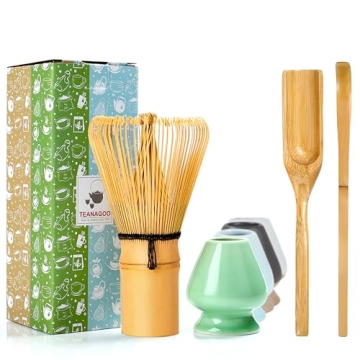 TEANAGOO Matcha Whisk Set - Authentic Japanese 4 Piece Ceremony Kit