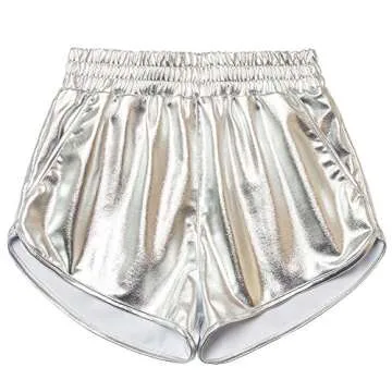 Metallic Rave Shorts for Women - Perfect for Festivals