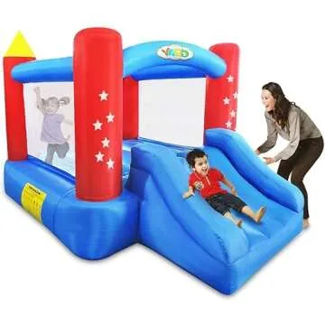 YARD Bounce House for Kids 3-8, Inflatable Bounce House with Slide, Bouncy House with Blower & Play Balls for Indoor Outdoor, 9.5x6.5x6.5FT Bouncy Castle for Toddlers Party