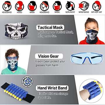 Tepsmigo Kids Tactical Vest Kit for Nerf Guns