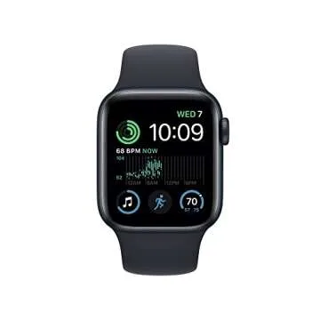 Apple Watch SE (2nd Gen) [GPS 40mm] Smart Watch w/Midnight Aluminum Case & Midnight Sport Band - S/M...