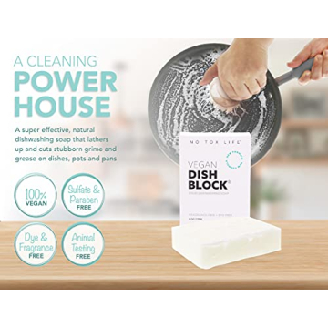 Eco-Friendly NO TOX LIFE Vegan Dish Block for Easy Cleaning