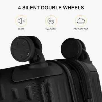 LEVEL8 Expandable Carry-on Suitcase with Laptop Compartment