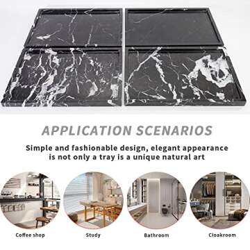 Luxurious Natural Marble Serving Tray for Home Decor, Kitchen, Bathroom, Vanity