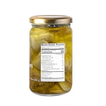 Sanniti Italian Artichoke Hearts in Jar | Authentic Italian Flavor | Perfect for Appitizers, Pasta, Salads, & Dips | 19.4 oz