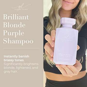 Goldie Locks Brilliant Blonde Purple Shampoo for Blonde, Lightened, Grey Hair & Extensions, Brighten...