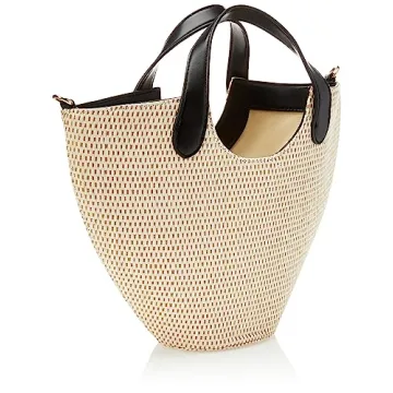 Stylish Women's Jade Straw Tote with Chain Strap