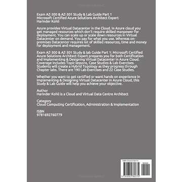 Exam AZ-300 & AZ-301 Study & Lab Guide Part 1: Microsoft Certified Azure Solutions Architect Expert