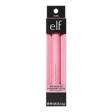 e.l.f. No Budge Shadow Stick, Long-Lasting Cream Eyeshadow Stick For High-Pigment, Metallic Color, Vegan & Cruelty-Free, Rose Quartz