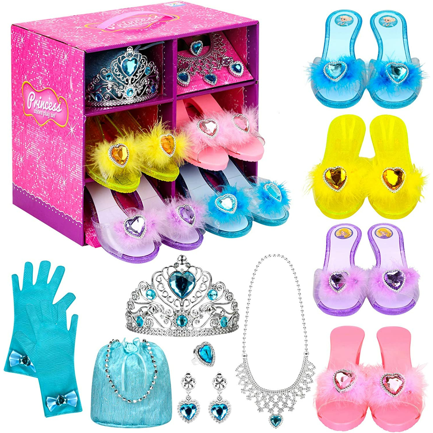 Princess Dress Up Shoes & Jewelry Set for Girls